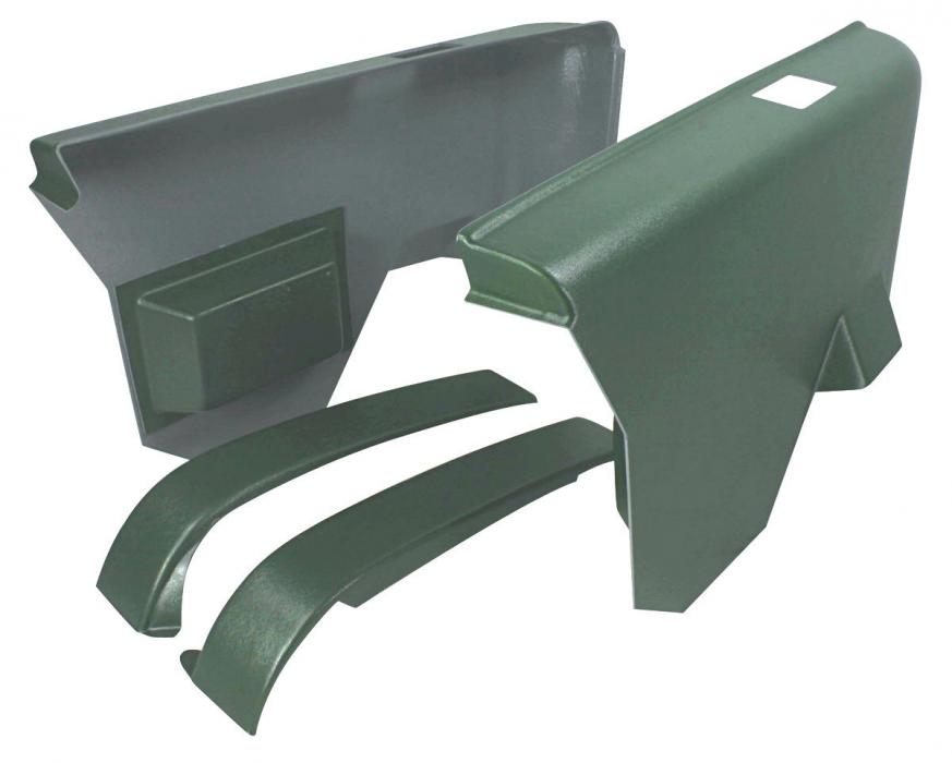 RestoParts Rear Armrest Panels 1970 72 Plastic Dark Green KNK0053DG