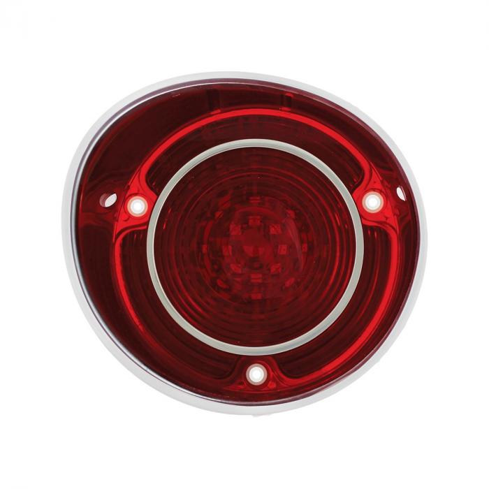 United Pacific Led Tail Light Lens W Stainless Steel Trim For