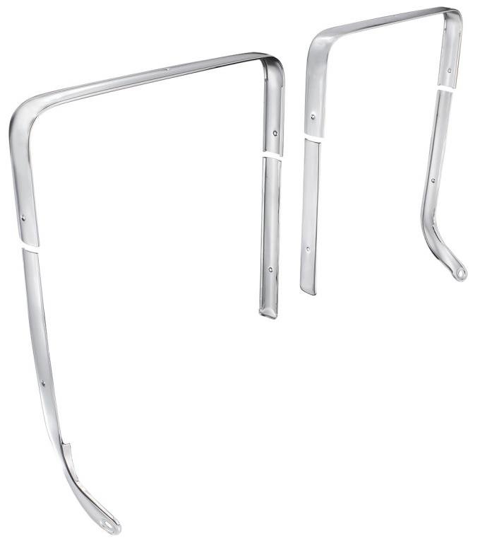 Pontiac Bucket Seat Chrome Trim, Straight Inner, 1962-1965