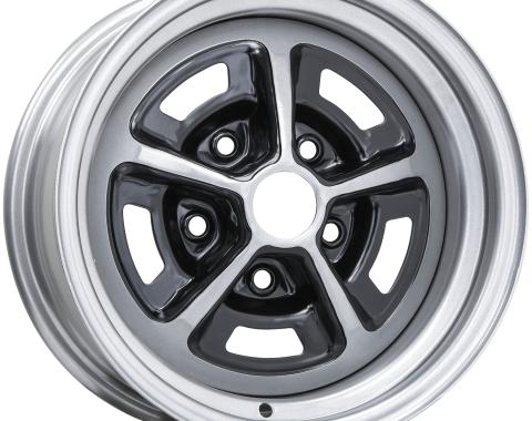 Wheel Vintiques 14x7 SS 396 Silver/Black 5x4.75" bolt 4.375" backspace 50-4734438