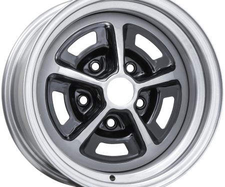 Wheel Vintiques 14x7 SS 396 Silver/Black  5x4.75" bolt  4.375" backspace 50-4734438