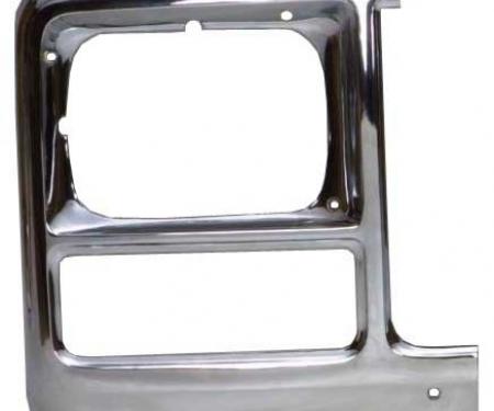 AMD Headlight Bezel, RH, 80 Chevy GMC Truck Blazer Jimmy Suburban w/ Single Headlight X145-4080-3R