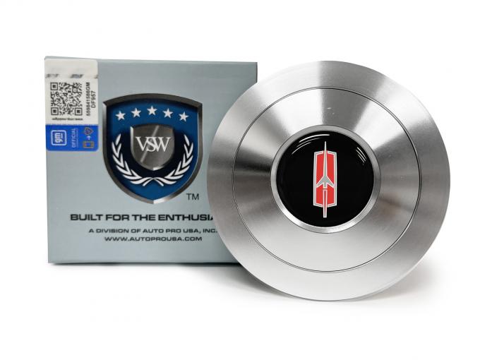 Auto Pro USA VSW Steering Wheel S9 Premium Horn Button, w/1960-80 Oldsmobile Rocket Emblem, Aluminum STE1069-21