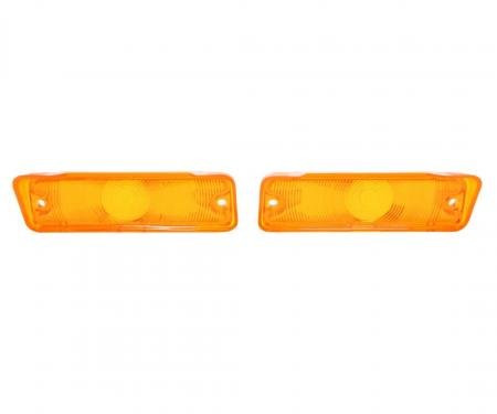 Trim Parts 1966 Chevrolet Chevelle/El Camino Amber Parking Light Lens, Pair A4249