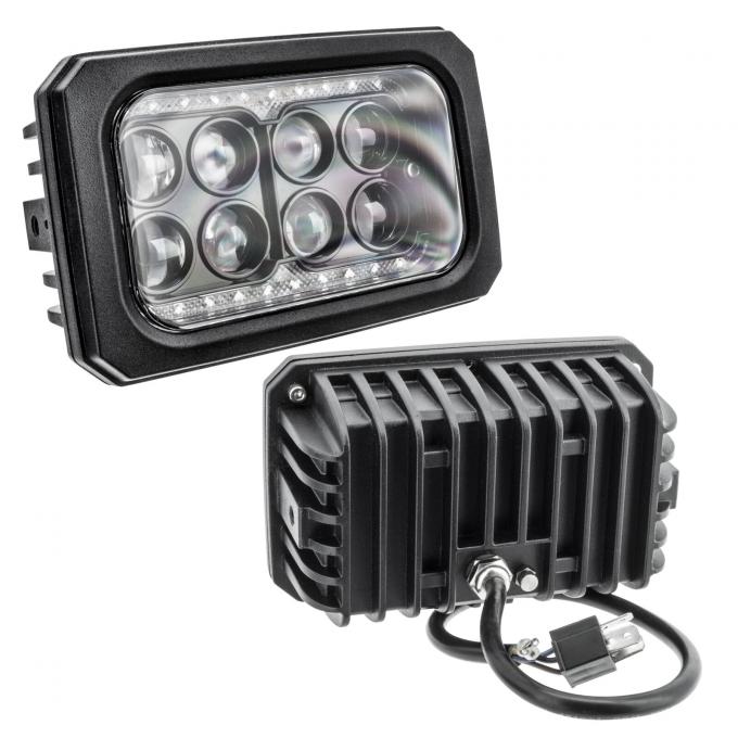 Oracle Lighting 4x6 in. 40W Replacement LED Headlight, Black Bezel, 6000K 6912-001