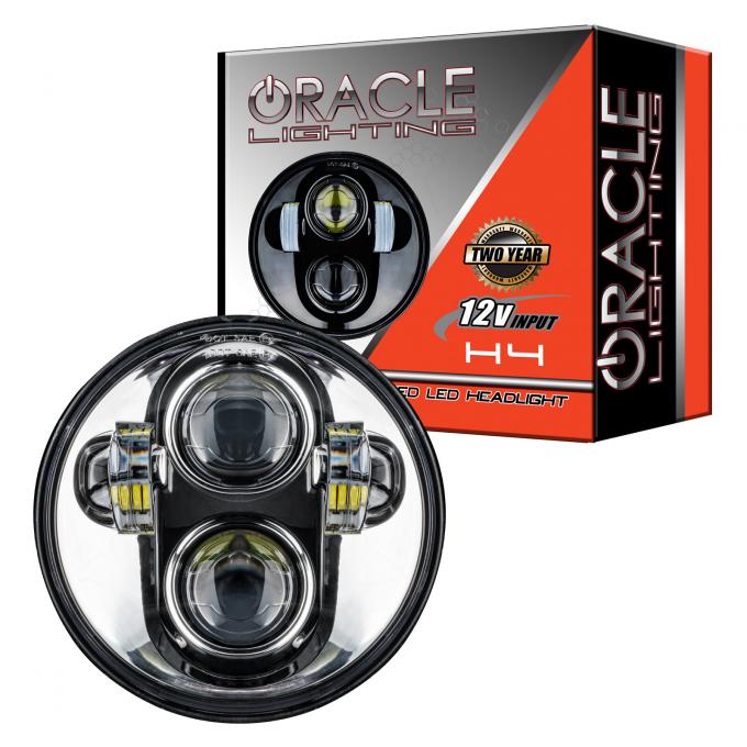 Oracle Lighting 5.75 in. 40W Replacement LED Headlight, Chrome Bezel, 6000K 6913-504