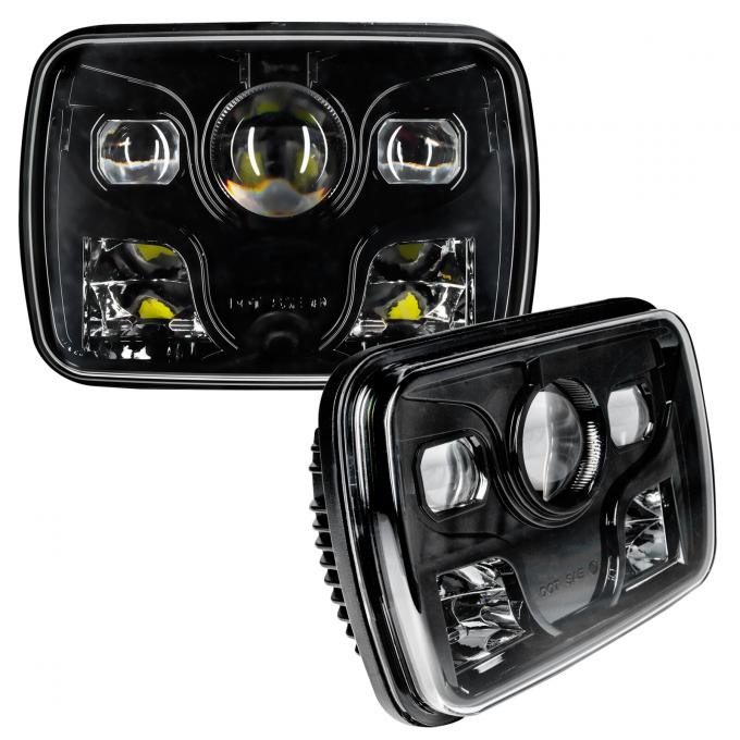 Oracle Lighting 7x6 in. 40W Replacement LED Headlight, Black Bezel, 6000K, Pair 6919-001