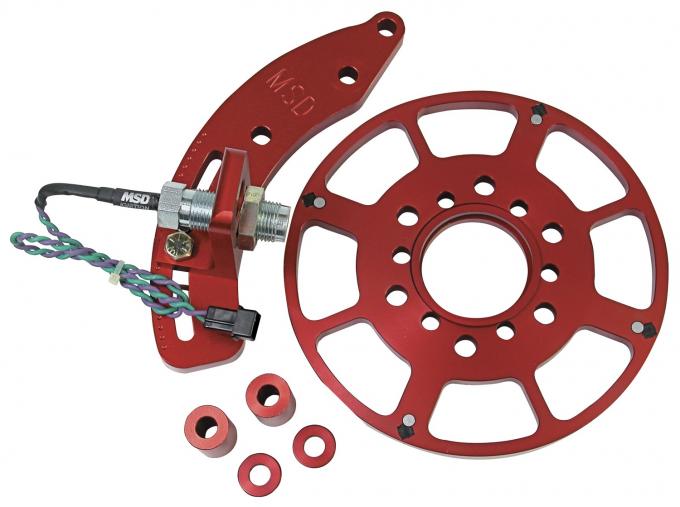 MSD Crank Trigger Wheel Kit, Flying Magnet, SBC, 8 In. 8615