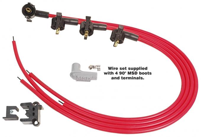 MSD Super Conductor Spark Plug Wire Set, 4 Cylinder Midget 31689