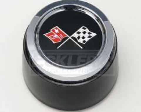 Truck 1973-1979 Corvette Style Black Center Wheel Cap, For Corvette Style Aluminum Wheels