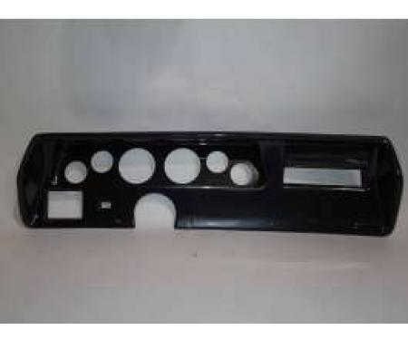 Chevelle Instrument Cluster Panel, Super Sport (SS) Style, Carbon Fiber Finish, With Pre-Cut Holes, 1970-1972