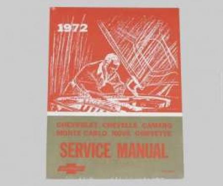 Chevelle Literature, Shop Manual, 1972