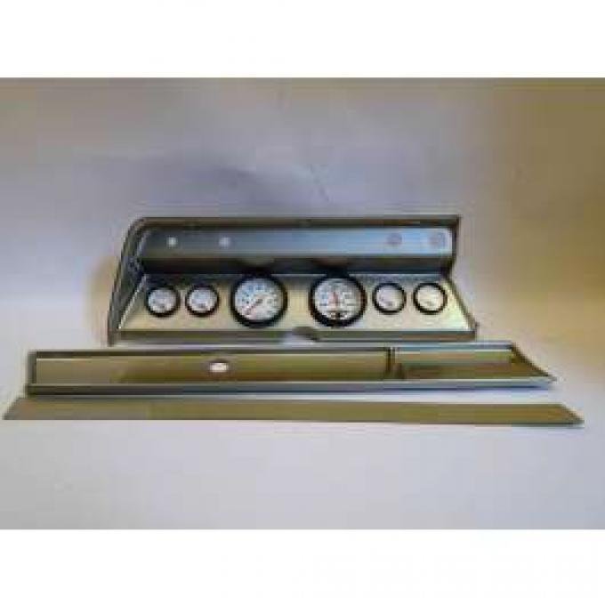 Chevelle Instrument Cluster Panel, Aluminum Finish, With Phantom Gauges, 1967