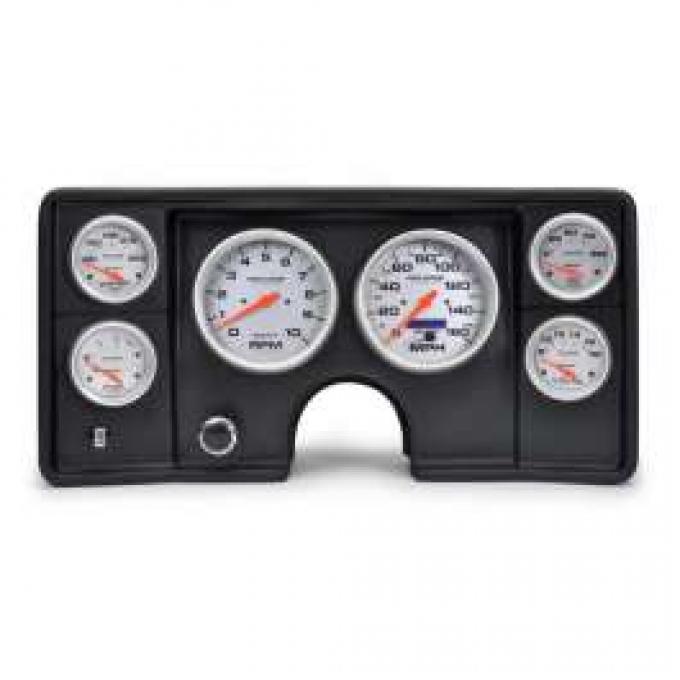 Malibu Instrument Cluster Panel, Black Finish, With Ultra-Lite Gauges,  1978-1981