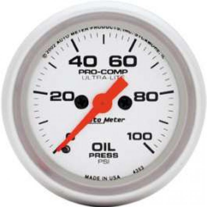 Chevelle Oil Pressure Gauge, Electric, Ultra-Lite Series, Autometer ...