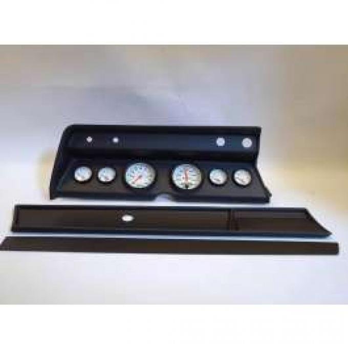 Chevelle Instrument Cluster Panel, Black Finish, With Phantom Gauges, 1966