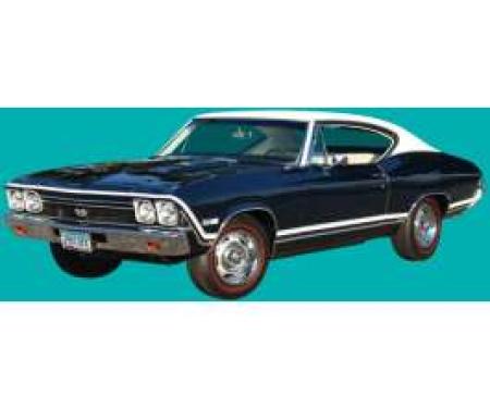 Chevelle Body Stripe Kit, Red, Super Sport (SS), 1968