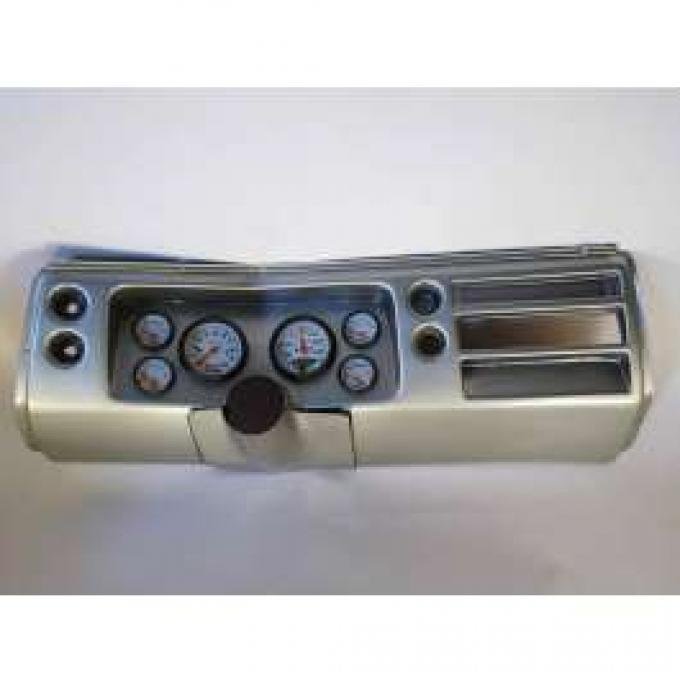 Chevelle Instrument Cluster Panel, Aluminum Finish, With Phantom Gauges, 1968