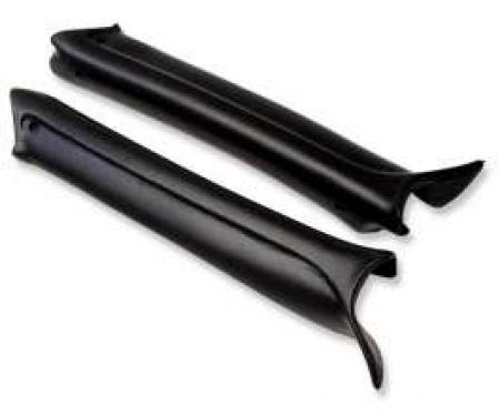 Chevelle Pillar Moldings, Interior, Black, Convertible, 1968-1972