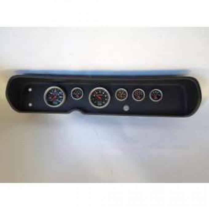 Chevelle Instrument Cluster Panel, Black Finish, With Sport Comp Gauges, 1964-1965