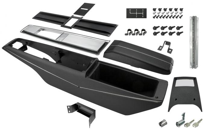 RestoParts Console, KIT, 1970-72 Chevelle/El Camino, 4 Speed, Unassembled C6872FUNAS