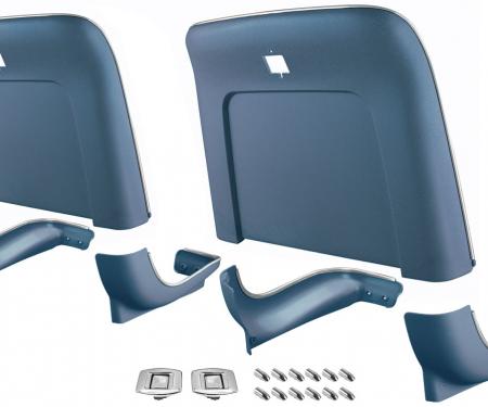 RestoParts Seatback/Base, 1969-72 GM A Body, Bucket, Kit, Dark Blue C985DB