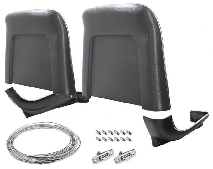 RestoParts Seatback/Base Kit, 1967-68, Strato Bench, Black C987BK