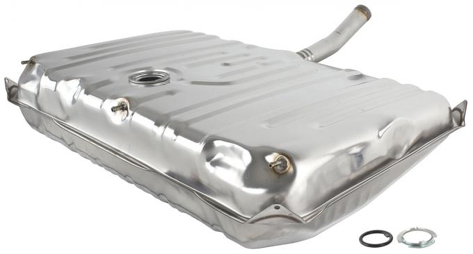 RestoParts Fuel Tank, 20-Gallon, 1970-72 ChevelleMonte, w/ EEC, w/3 Vents, w/Neck, Stainless Steel CH28908SS