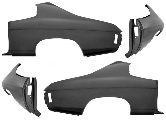 RestoParts Quarter Panel, Complete, 1970-72 Chevelle, Coupe, Pair KM02006-PR