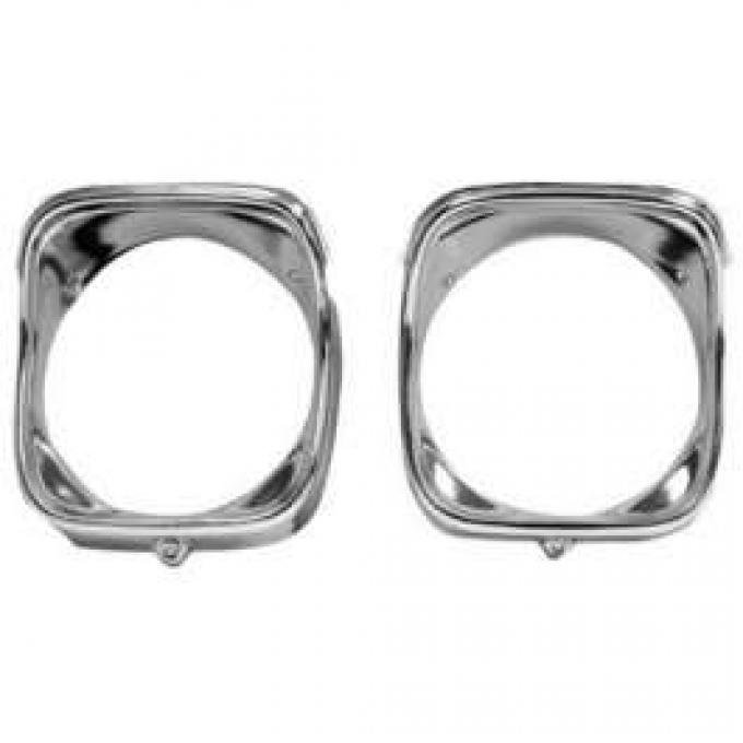 El Camino Headlight Bezels, Inner & Outer, Right, 1968