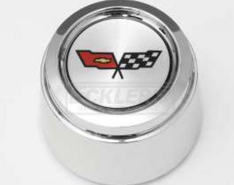 El Camino 1982 Corvette Style Chrome Center Wheel Cap, For Corvette Style Aluminum Wheels