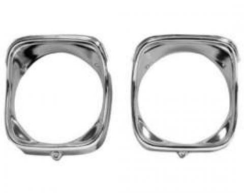 El Camino Headlight Bezels, Inner & Outer, Right, 1968