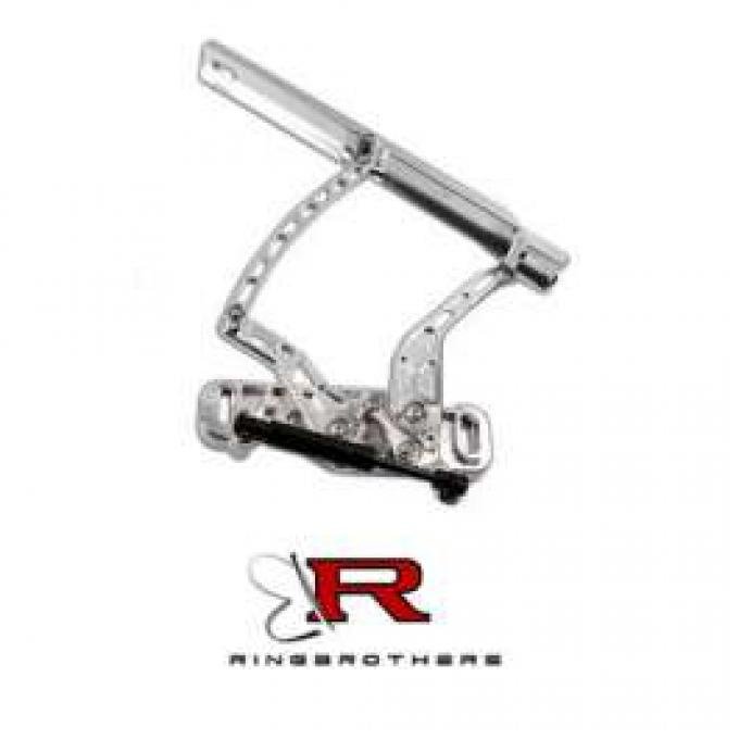 El Camino Hood Hinges,Billet Aluminum, Air Frame, Natural, With Steel Hood, 1970-1972