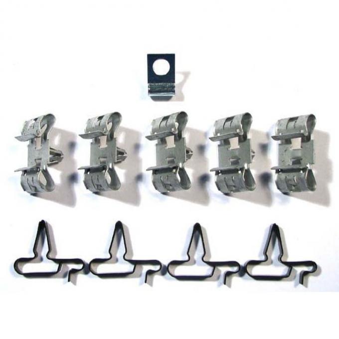 Right Stuff 1967 Oldsmobile Cutlass/442, Complete 10-Piece Brake Line Clip Set ACS031