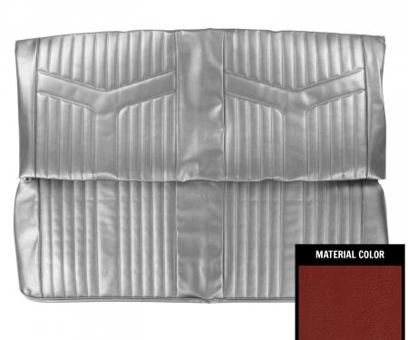 PUI Interiors 1969 Pontiac GTO Convertible Red Rear Bench Seat Cover 69GS30V