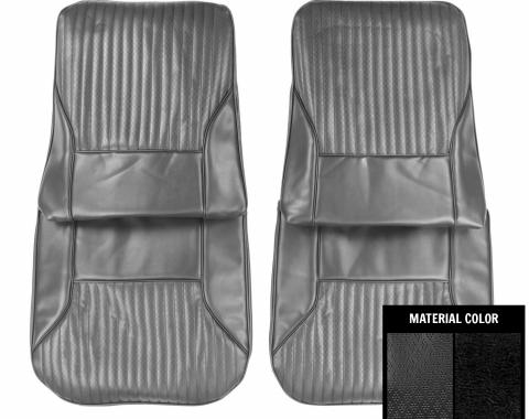 PUI Interiors 1968 Oldsmobile Cutlass Holiday/"S" Black Front Bucket Seat Covers 68CS10U