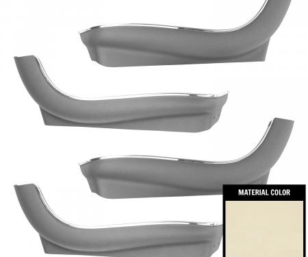 PUI Interiors 1966-1972 Chevelle/GTO/Cutlass/Skylark/Impala/Nova White Plastic Seat Skirts 69ASBB37