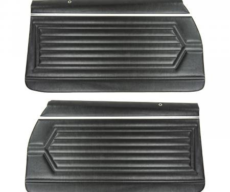 PUI Interiors 1971-1972 Buick Skylark/GS Standard Pre-Assembled Black Front Door Panels 71UDS10-P