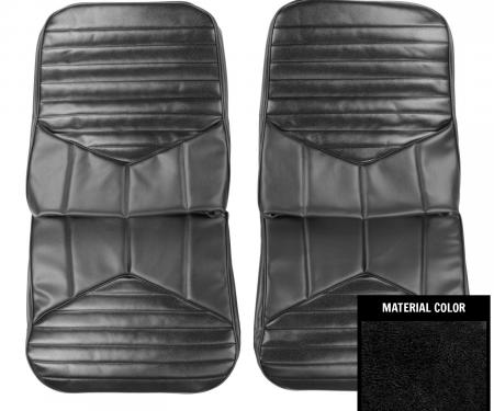 PUI Interiors 1970 Oldsmobile Cutlass/"S"/442 Hardtop Black Front Bucket Seat Covers 70CS10U2