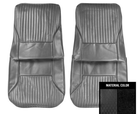 PUI Interiors 1968 Oldsmobile Cutlass Holiday/"S" Black Front Bucket Seat Covers 68CS10U