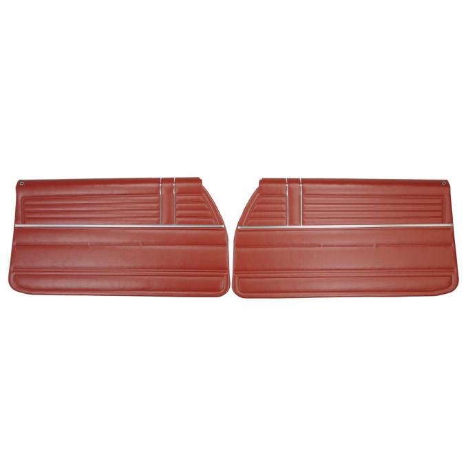 PUI Interiors 1968 Chevrolet Chevelle Pre-Assembled Red Front Door Panels PD311