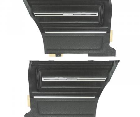 PUI Interiors 1966 Chevrolet Chevelle Hardtop Pre-Assembled Black Rear Door Panels PD280C