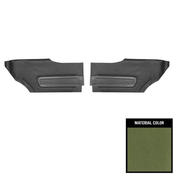 PUI Interiors 1972 Oldsmobile Cutlass "S" Hardtop Jade Green Rear Door Panels 72CD192C