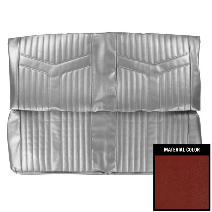 PUI Interiors 1969 Pontiac GTO Convertible Red Rear Bench Seat Cover 69GS30V