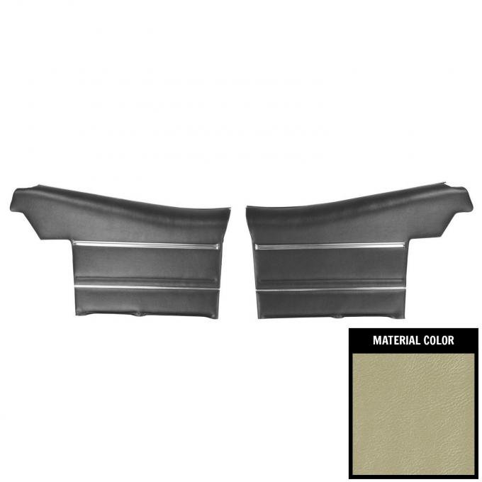 PUI Interiors 1969 GTO/LeMans Convertible Pre-Assembled Parchment/Black Rear Door Panels PD451V