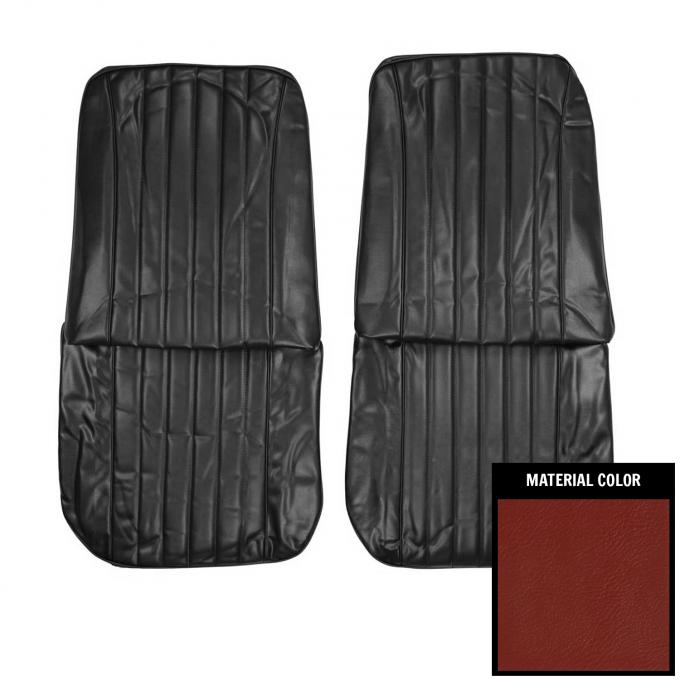 PUI Interiors 1968 Chevrolet Chevelle Red Front Bucket Seat Covers 68AS30U