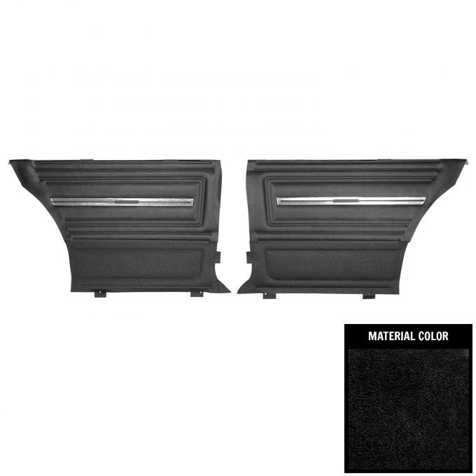 PUI Interiors 1966 Chevrolet Chevelle 2-Door Sedan Black Rear Door Panels D280T