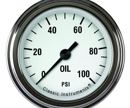 Classic Instruments White Hot 2 1/8" Oil Pressure Gauge WH181SLF