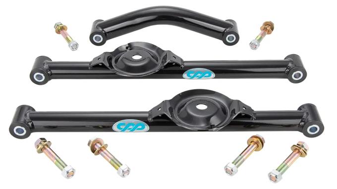 Classic Performance Tubular Trailing Arms for 1959-1964 Chevy Impala, Fullsize, Tubular, Dual Upper and Lower, Black 5964RTCA-ULK-DB