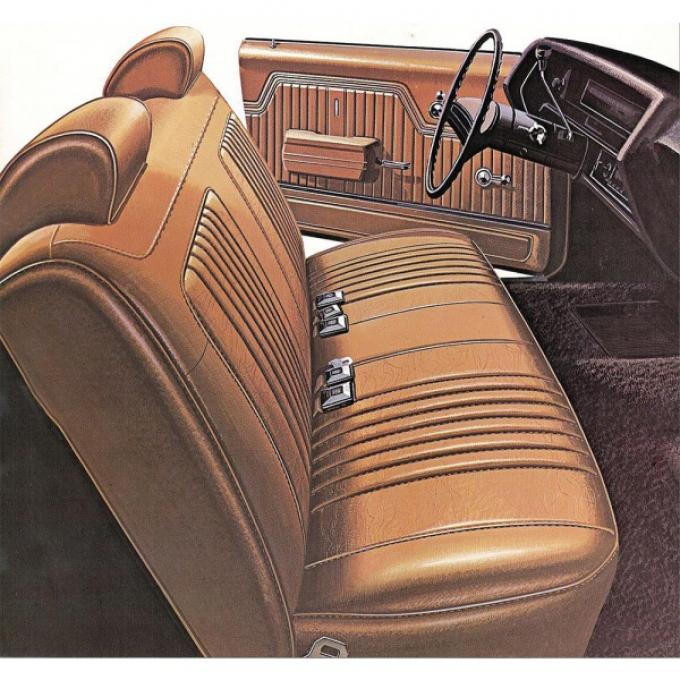 Legendary El Camino Covers, Front Seats, Split Bench, Show Correct, 1972